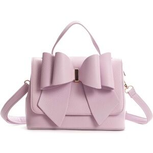 NWT-Adorable Pink Pebbled Vegan Bag w/ Cute Pink Bow. Crossbody 🎀